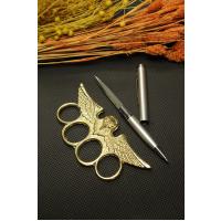 Gizli Kalem Bıçak ve Gold Baykuş Mustalı Set